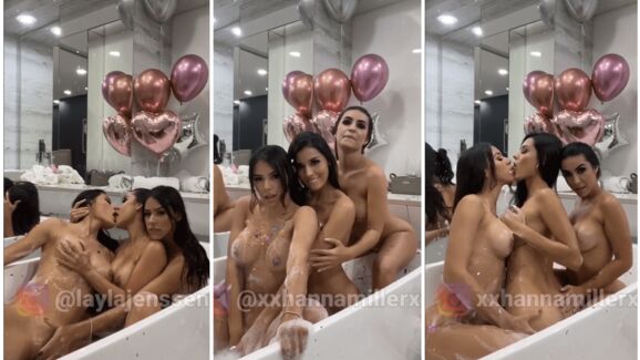 Dahyn11 Lesbian Threesome in Bathtub Leaked