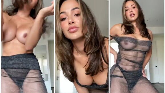 Ana Cheri Tits See Through Black Lingerie Leaked