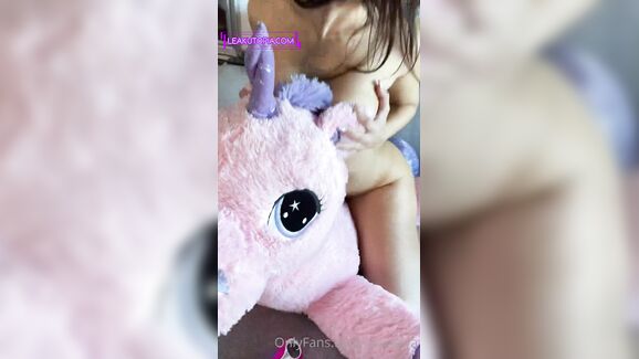 Neiva Mara Riding Stuffed Unicorn Leaked