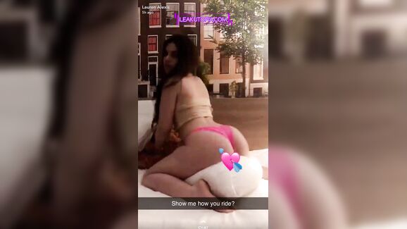 Lauren Alexis Riding Bouncing Pillow Leaked