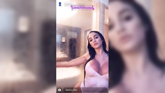 Lyna Perez Wearing See-Through Outfit in Shower Leaked