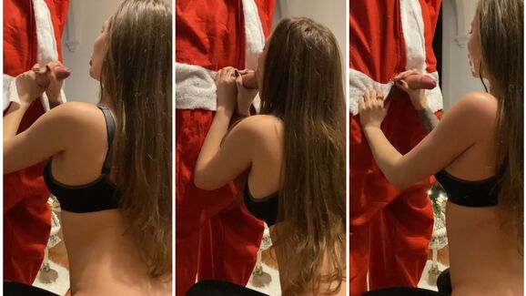 Hailey Queen Sucks Off Santa Leaked