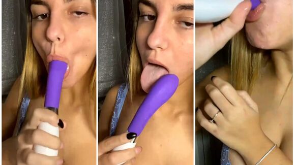 OnlyLoveStella Purple Toy Blowjob Leaked