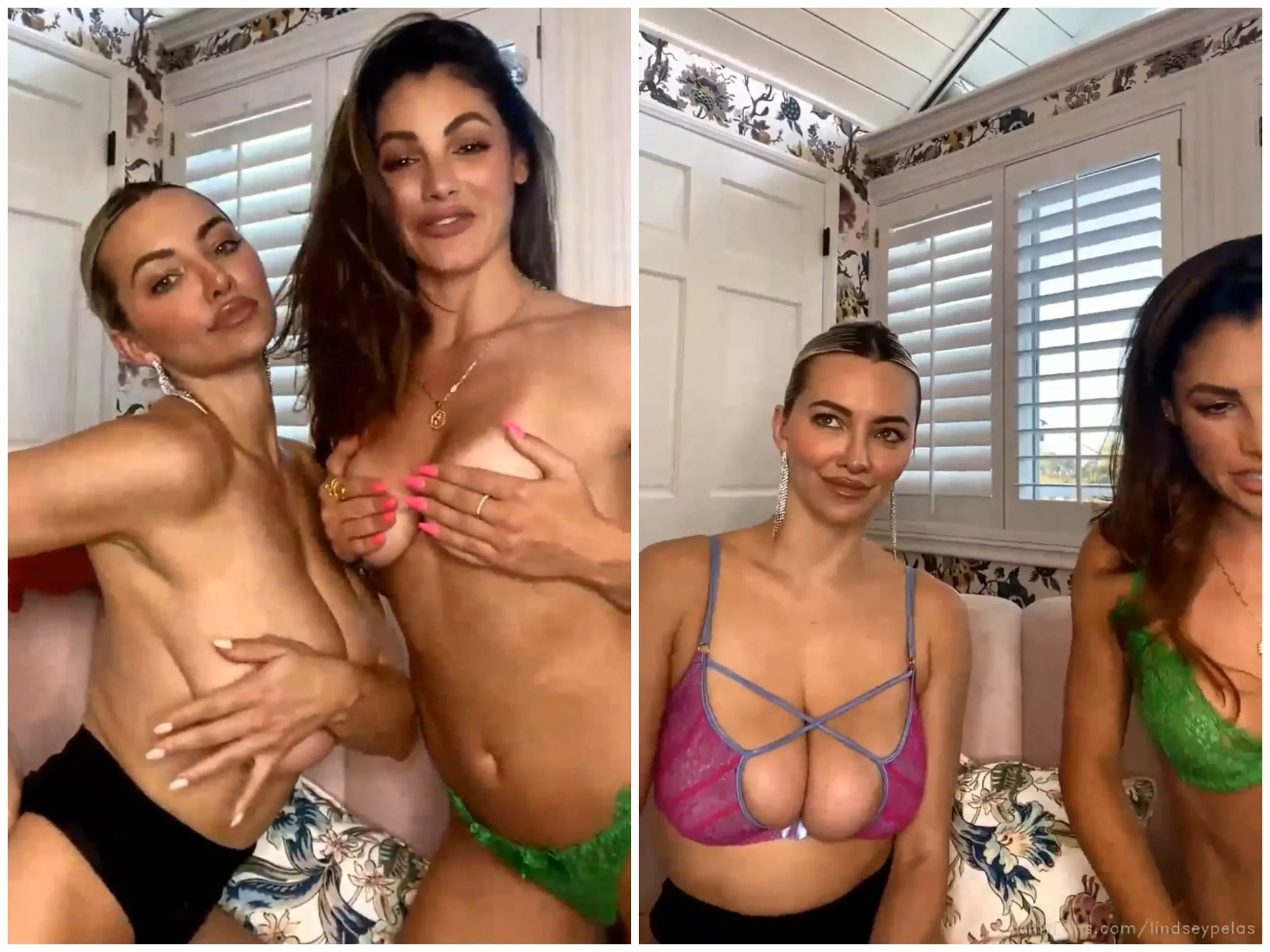 Lindsey Pelas & Kayla Bra Try On Leaked