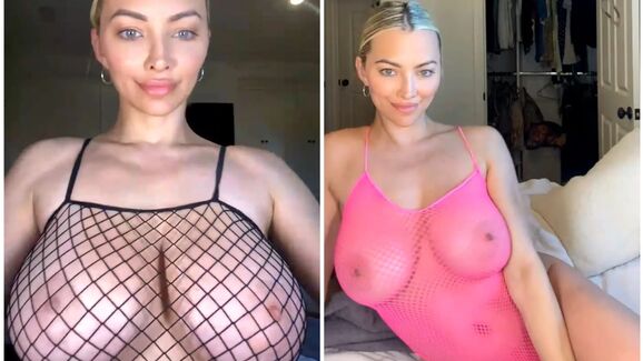 Lindsey Pelas Tries On Her New Bras Leaked