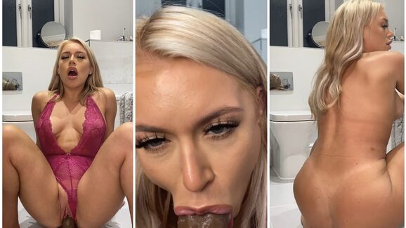 Elle Brooke BBC Dildo Riding in Bathroom Leaked