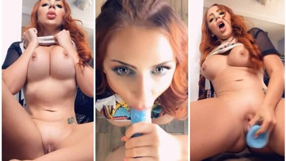 TheAmandaNicole Blue Dildo Play Leaked