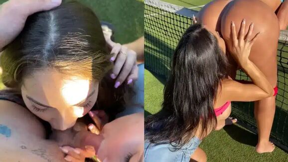 Maddy Belle Outdoor Tennis Court Threesome Leaked