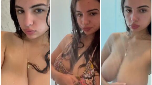 Mati Marroni Strips in Shower Leaked