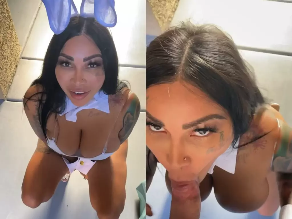 Brittanya Razavi Naughty Bunny BJ Cumshot Leaked