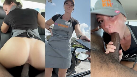 Ashley Aoky Dunkin Donuts Worker Getting Sloppy on the Job Leaked