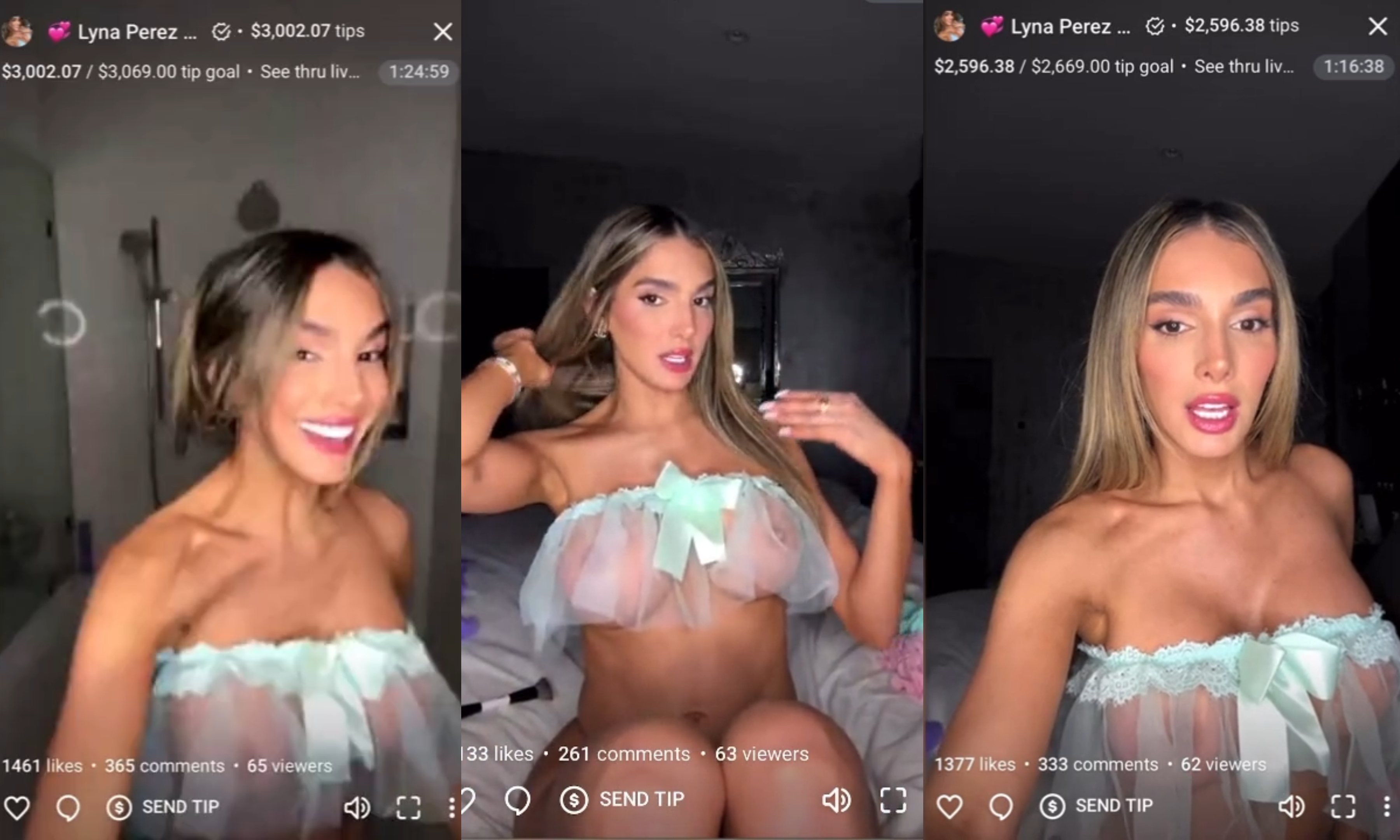 Lyna Perez Bare Tits Livestream Leaked