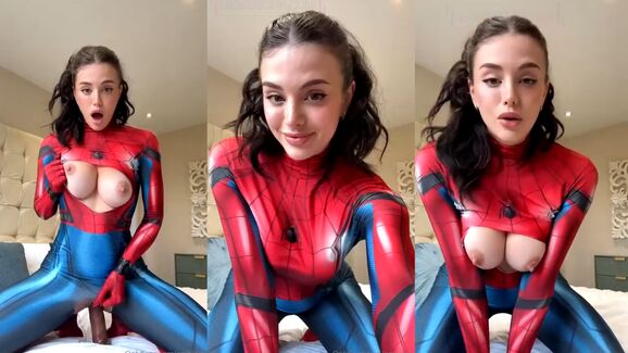 Emily Black Spidey Girl Rides Dildo Leaked